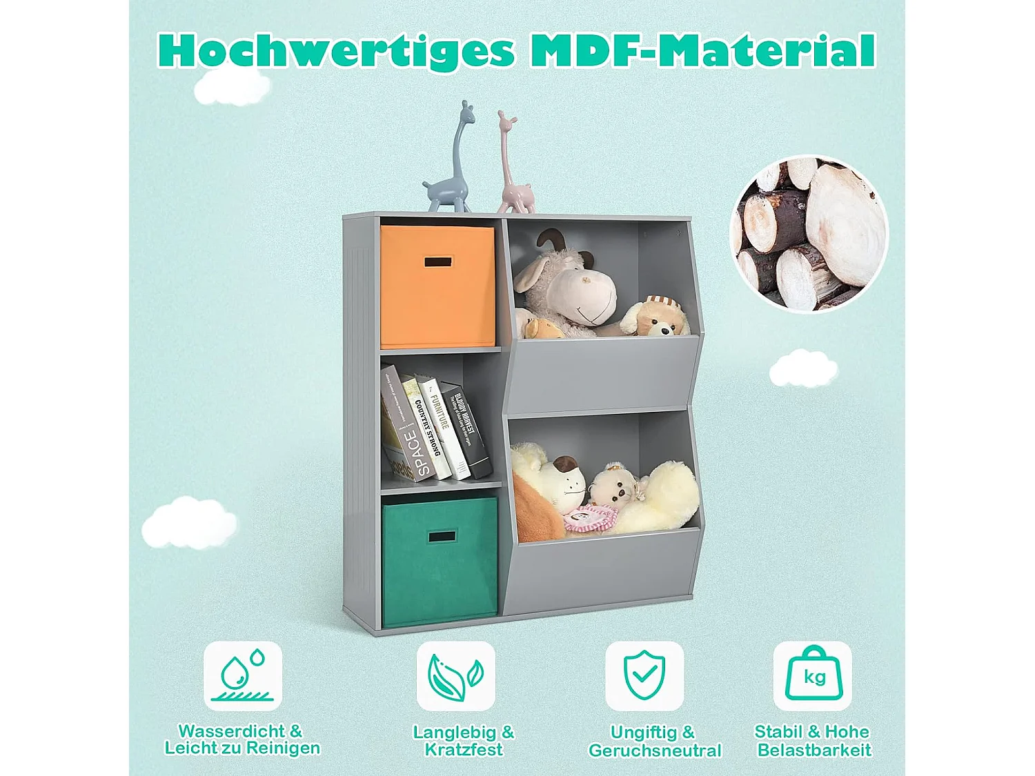 3-stöckiges Kinderregal TI88239