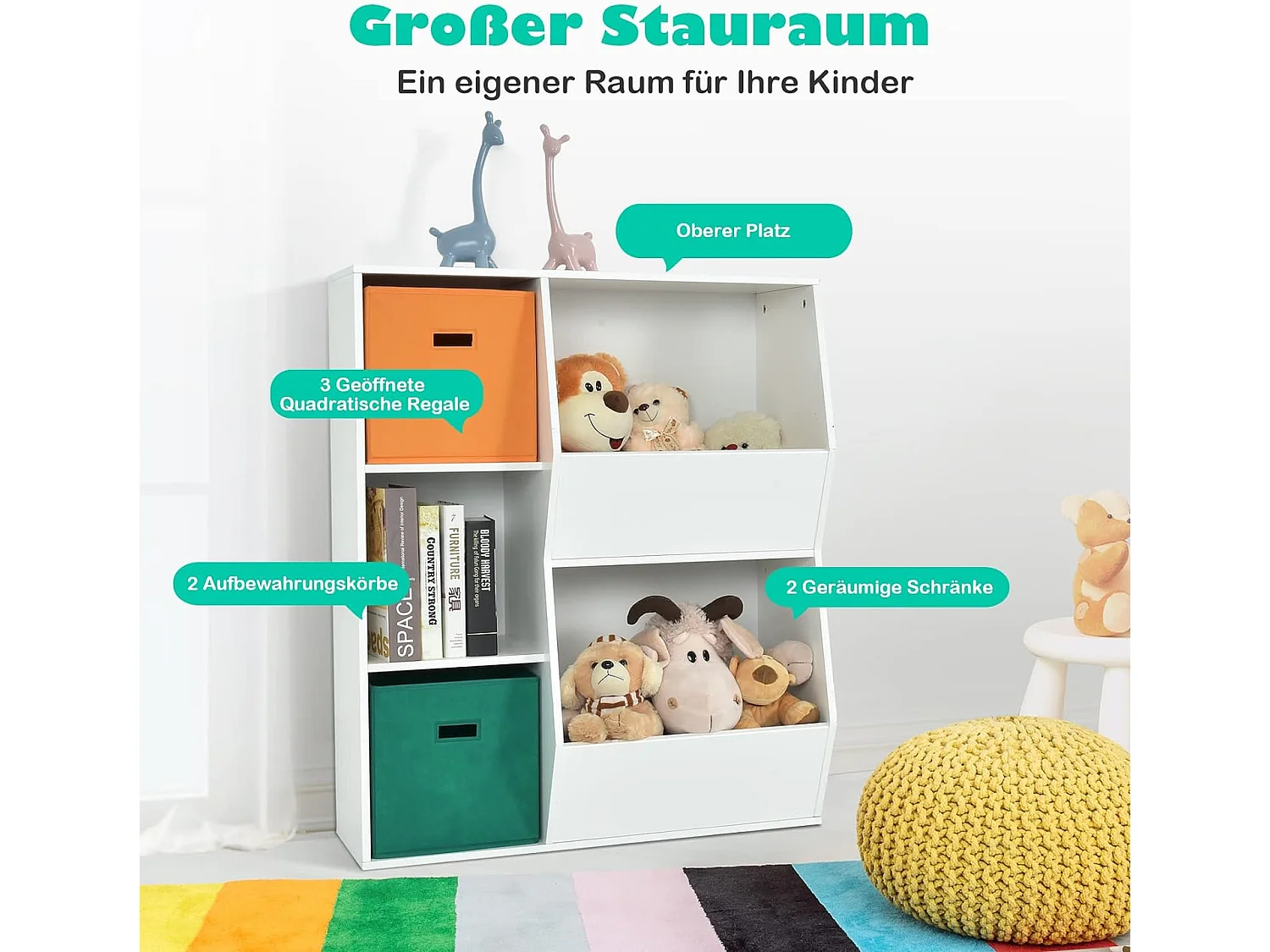 3-stöckiges Kinderregal TI88239