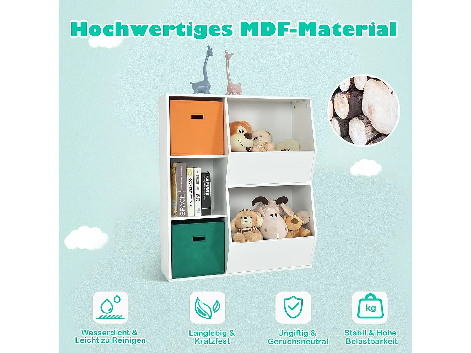 3-stöckiges Kinderregal TI88239