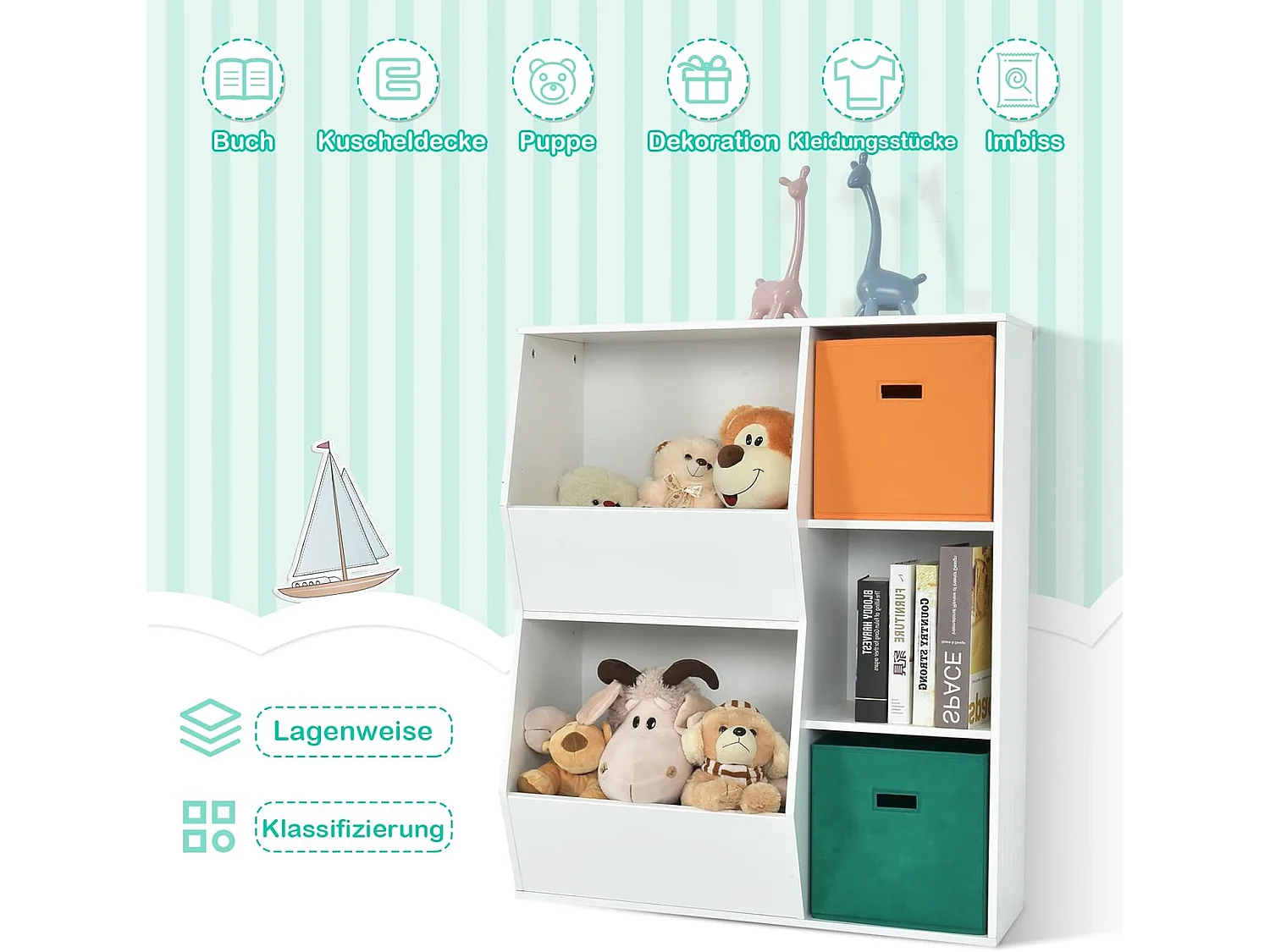 3-stöckiges Kinderregal TI88239