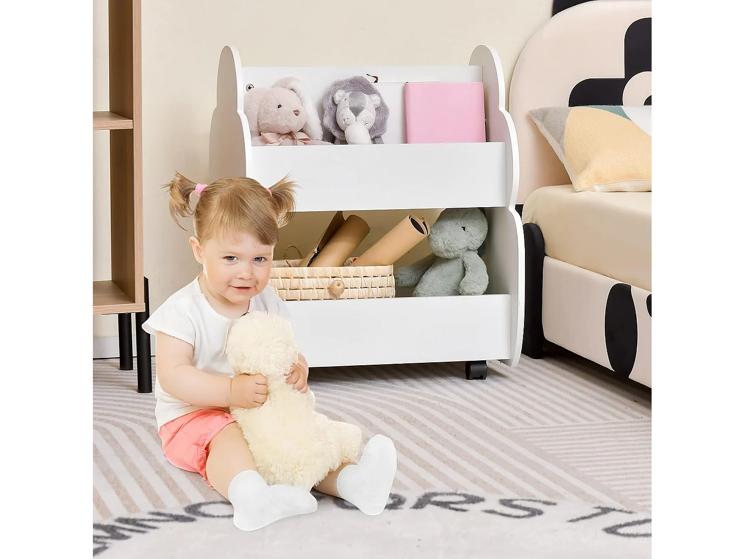 Kinder Bücherregal auf Rollen