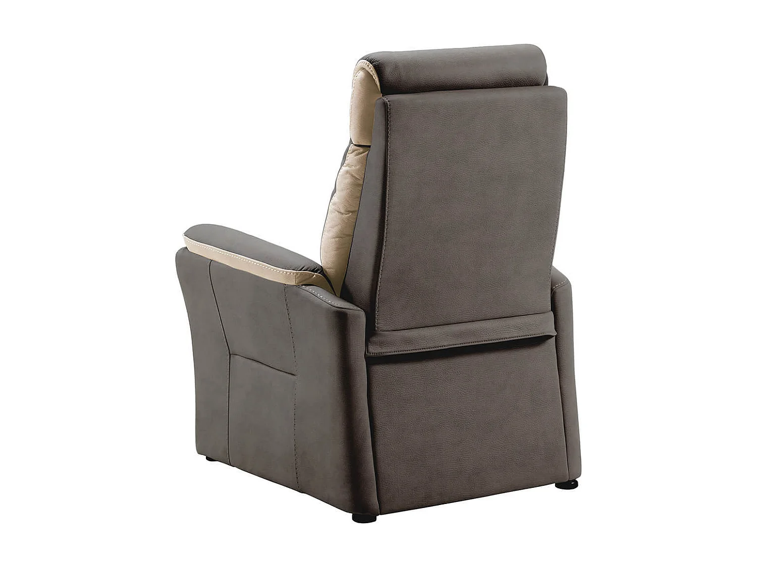COIMBRA - Fauteuil Relax Electrique New Nobuck Gris Foncé et Beige