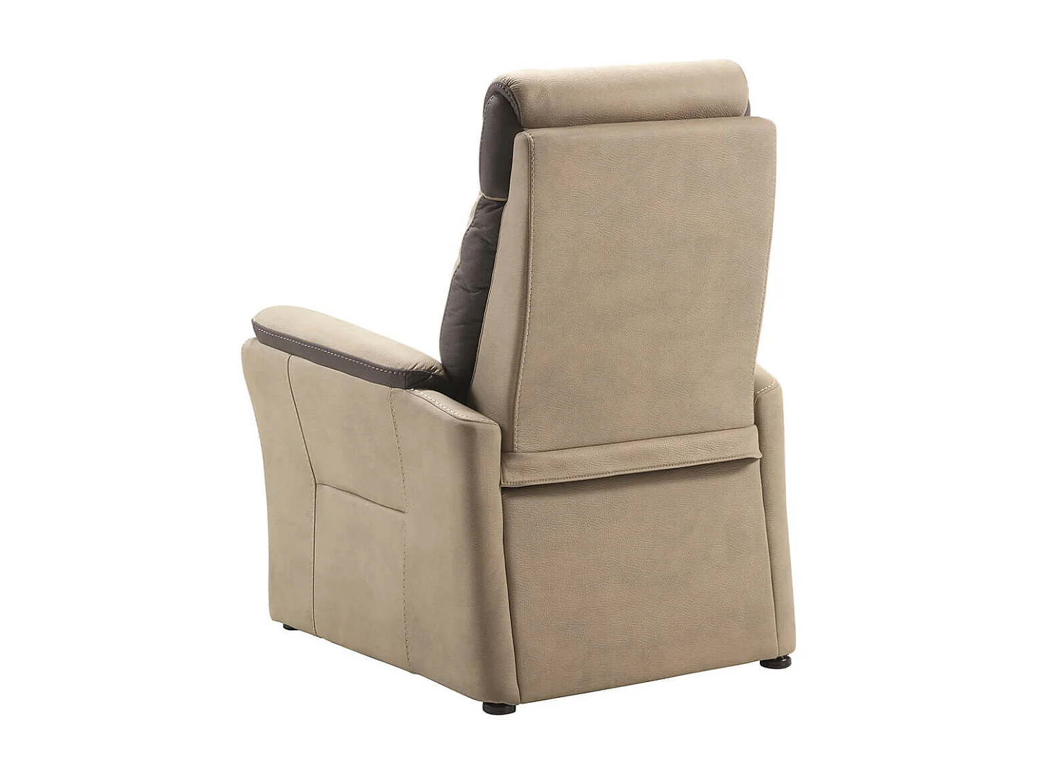 COIMBRA - Fauteuil Relax Electrique New Nobuck Beige et Gris Foncé