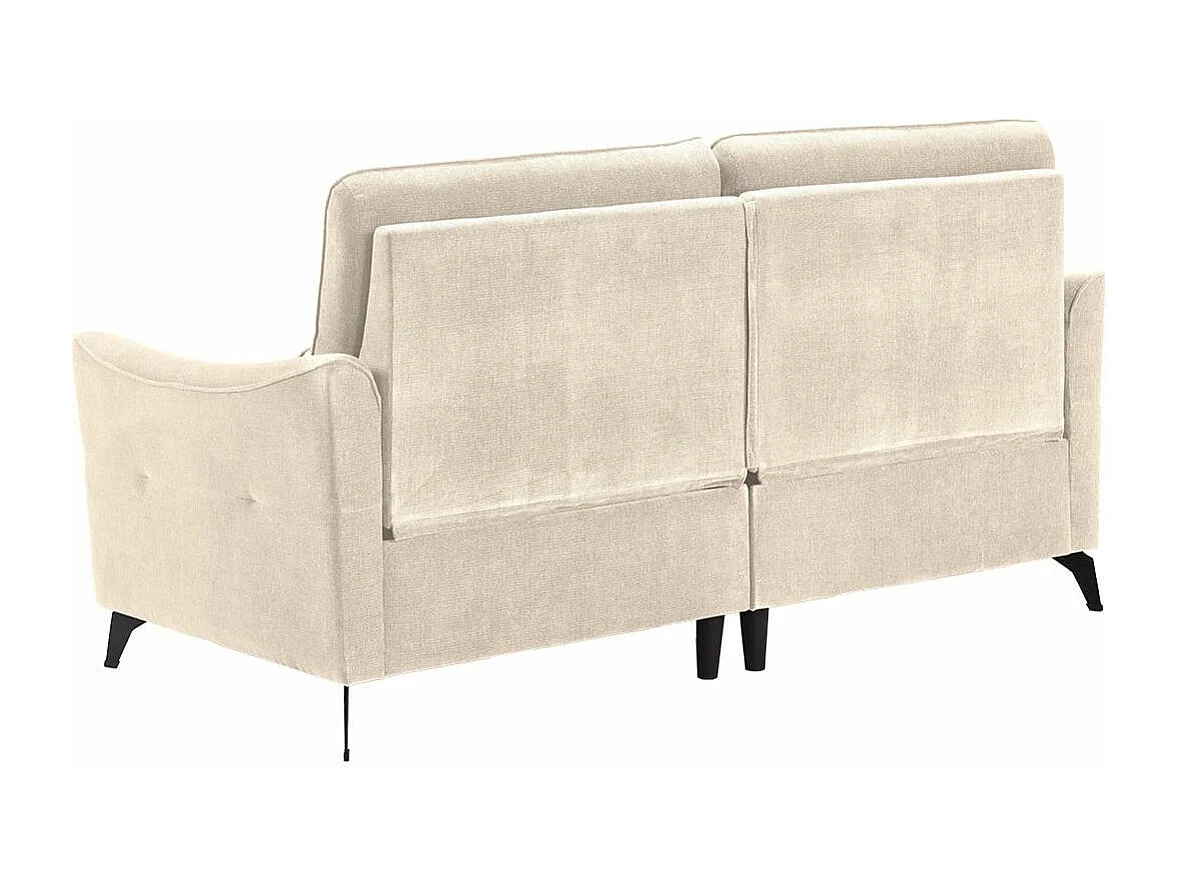 BURGOS - Canapé 3 Places Electrique Tissu Waterproof Beige