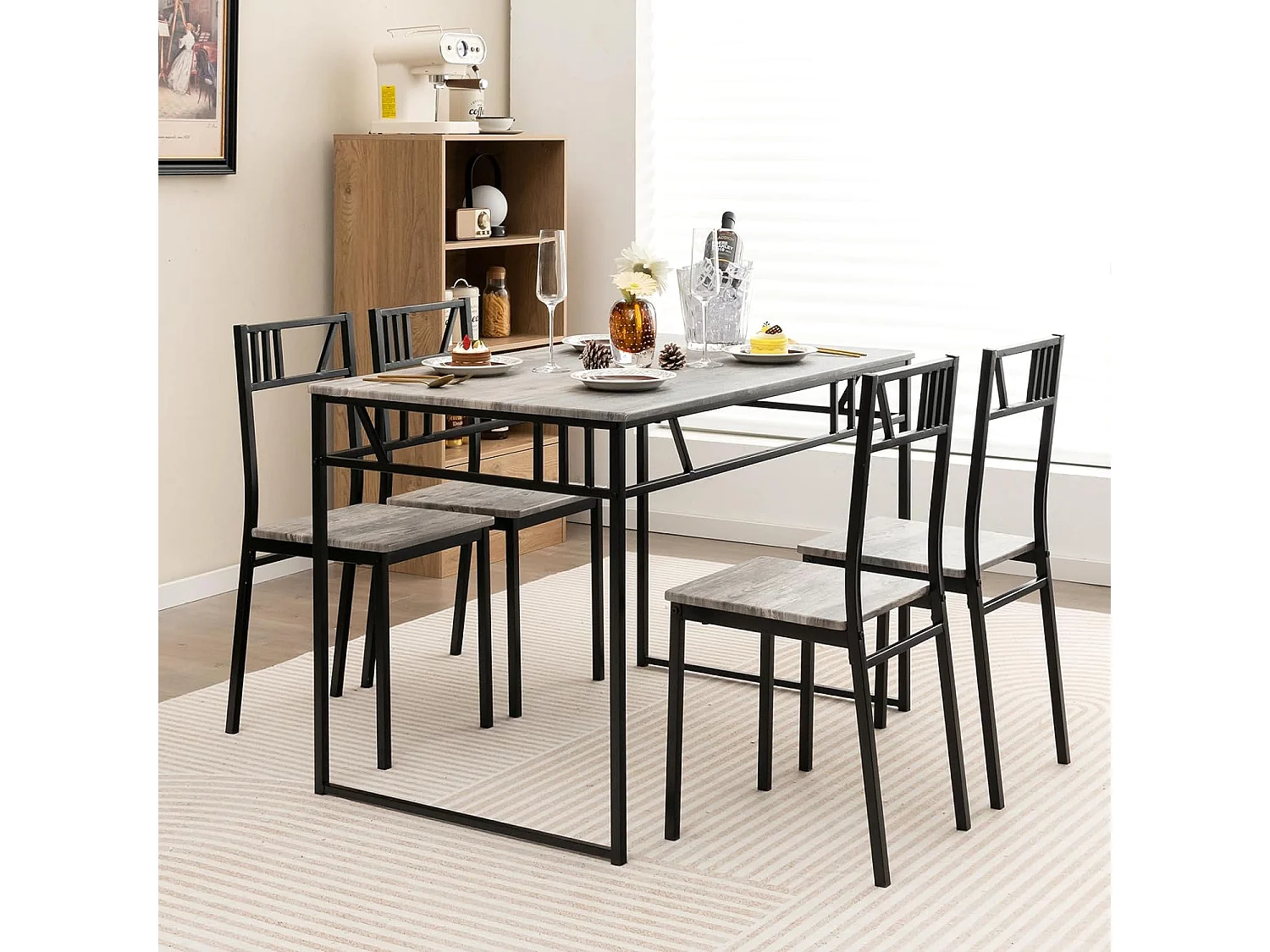 Essgruppe für 4 Personen(5-teilig)