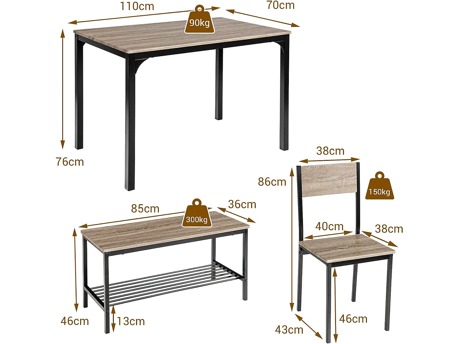 Essgruppe WO779597(4-teilig)