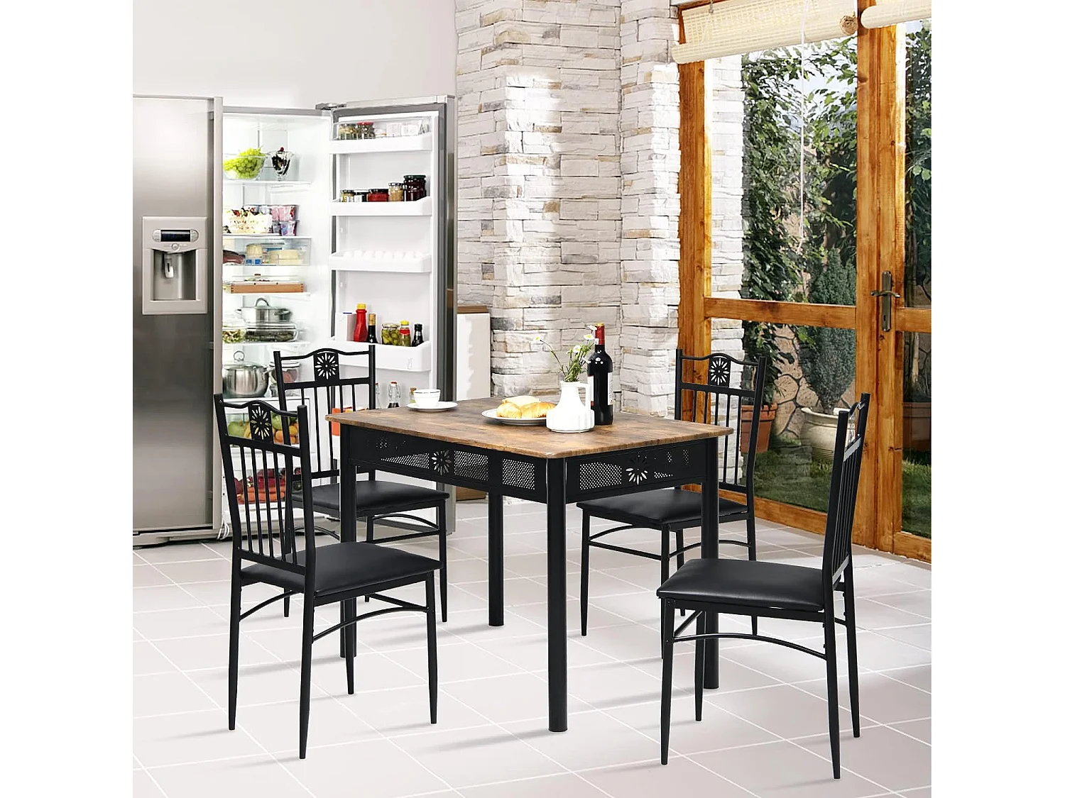 Esstisch-Set TI88498 (5 teilig)