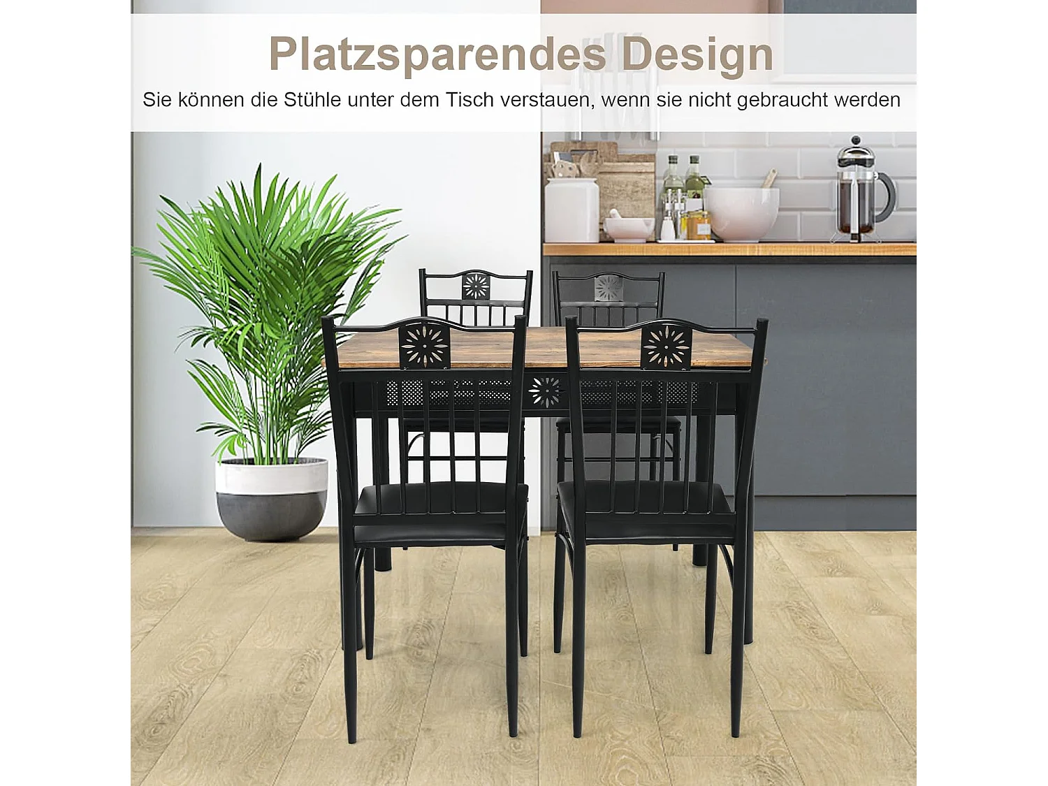 Esstisch-Set TI88498 (5 teilig)