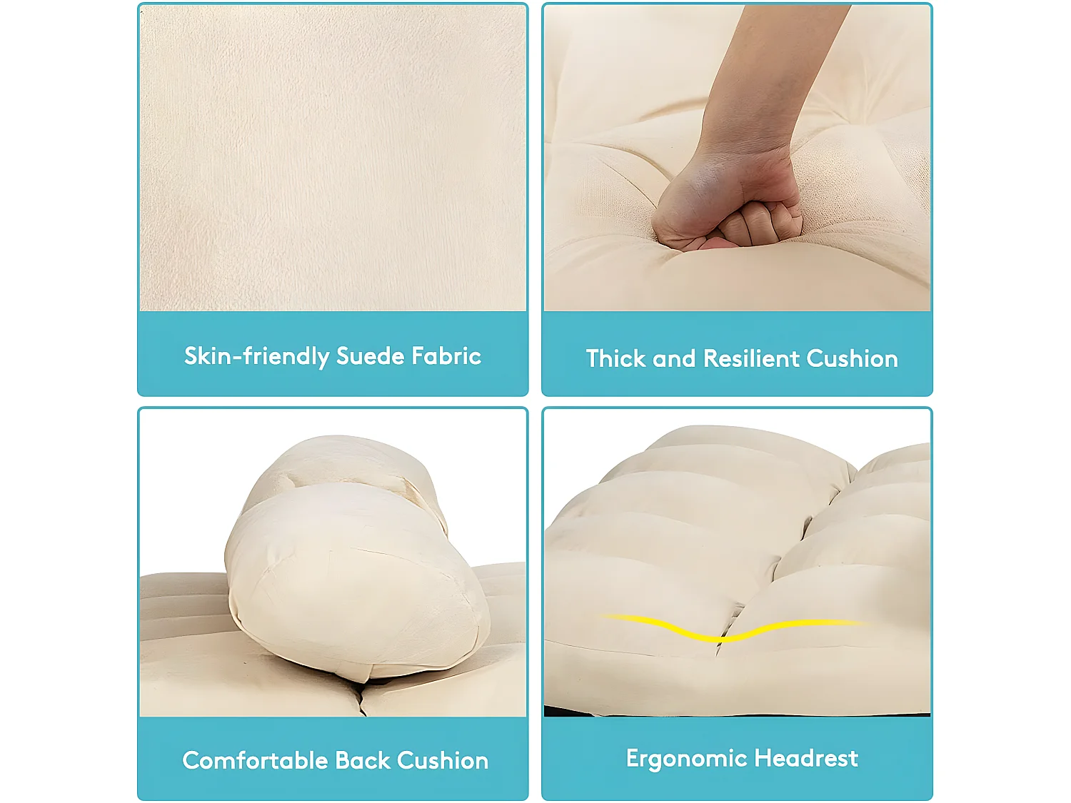 Schlafsofa mit 2 Kissen