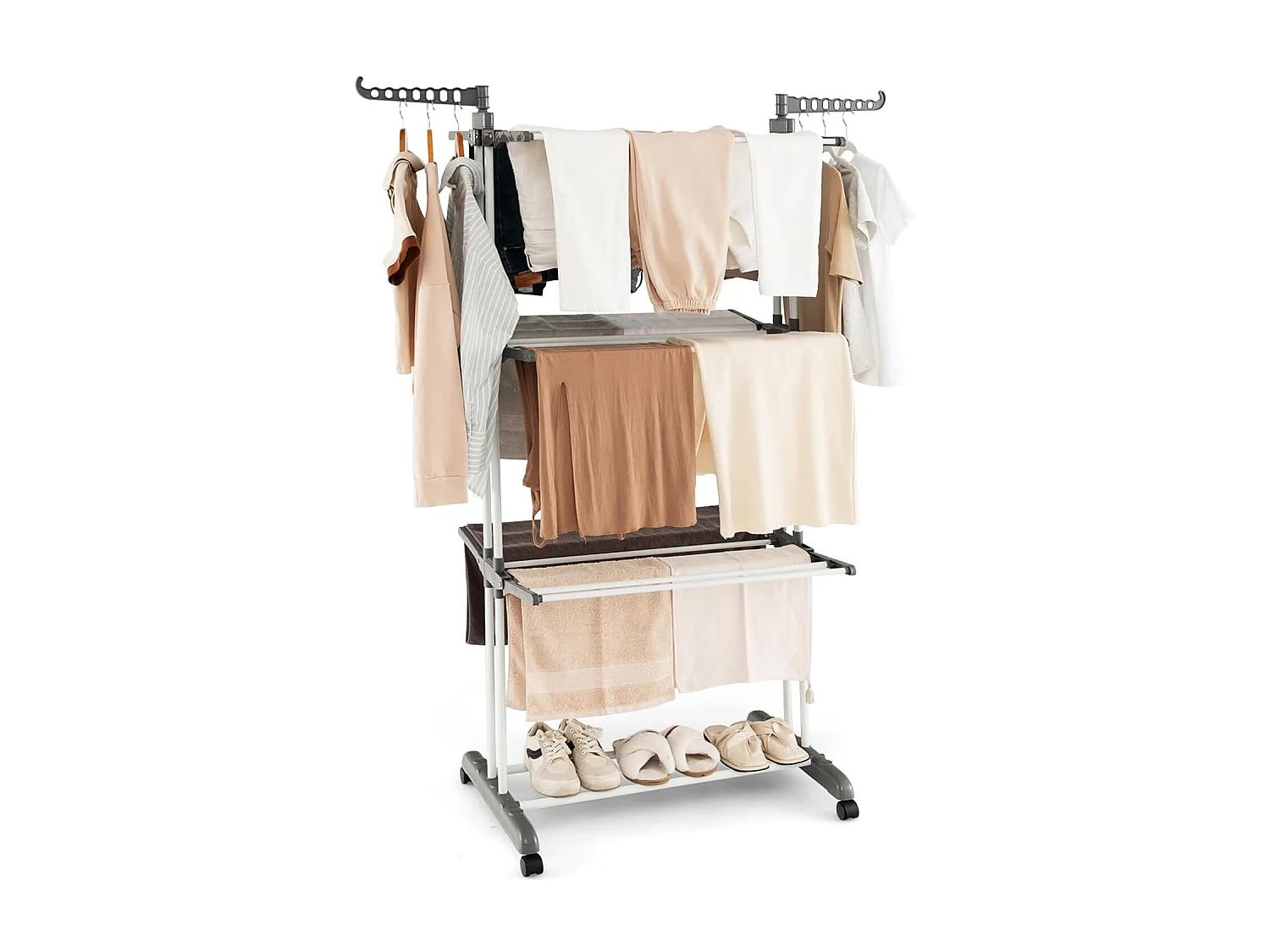 Wäscheständer 4-Stufig mit Rollen