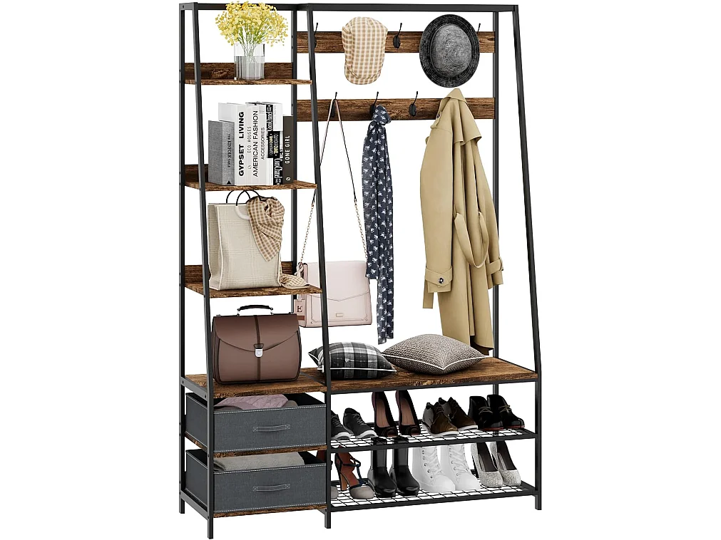 Garderobenständer mit Sitzbank