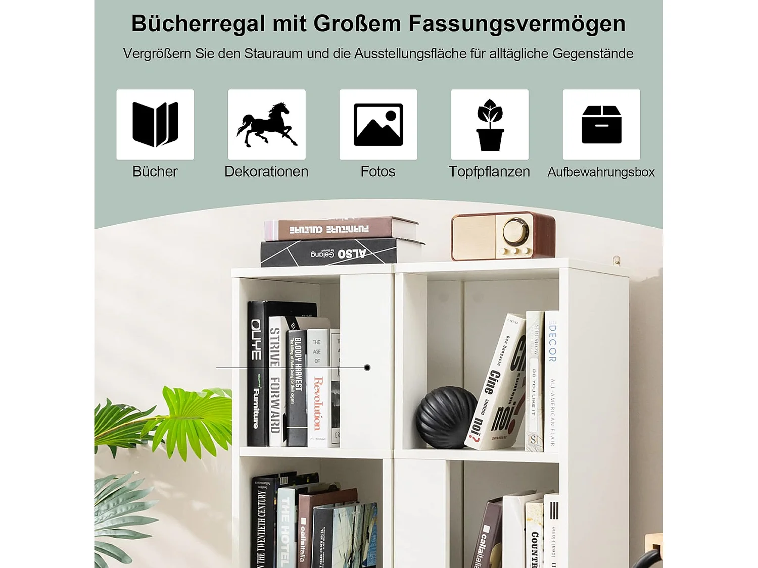 2er Set Bücherregal 3 Ebenen VH32811-4