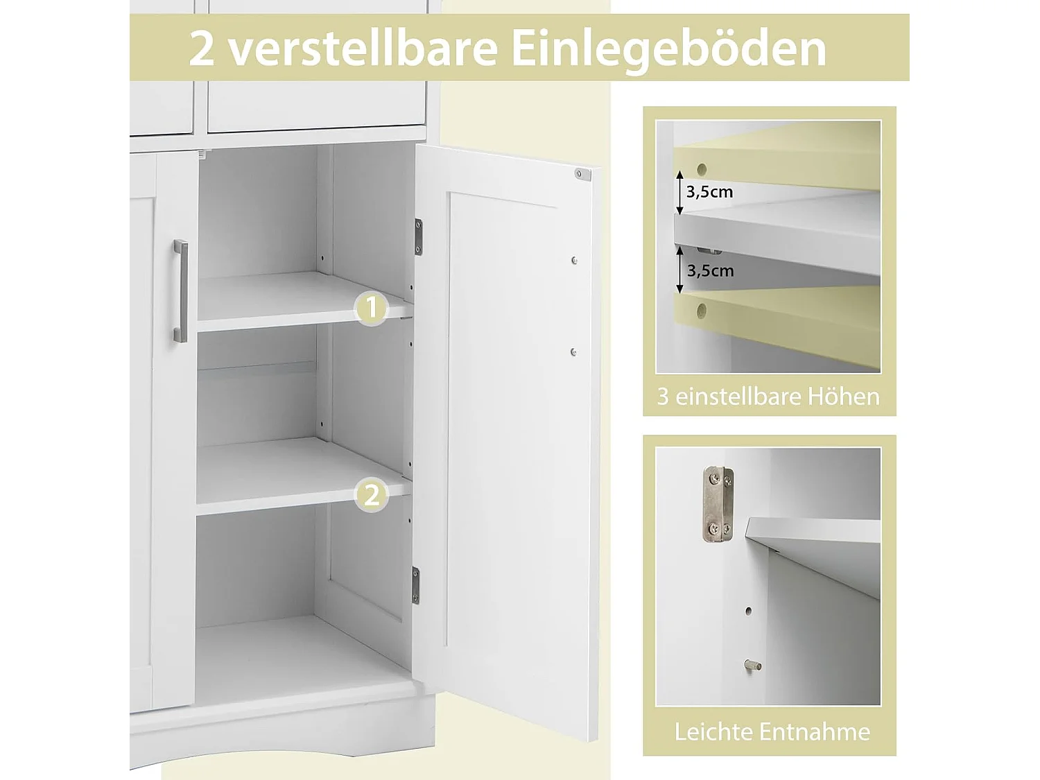 Freistehender Schrank Kommode 60 x 30 x 108 cm