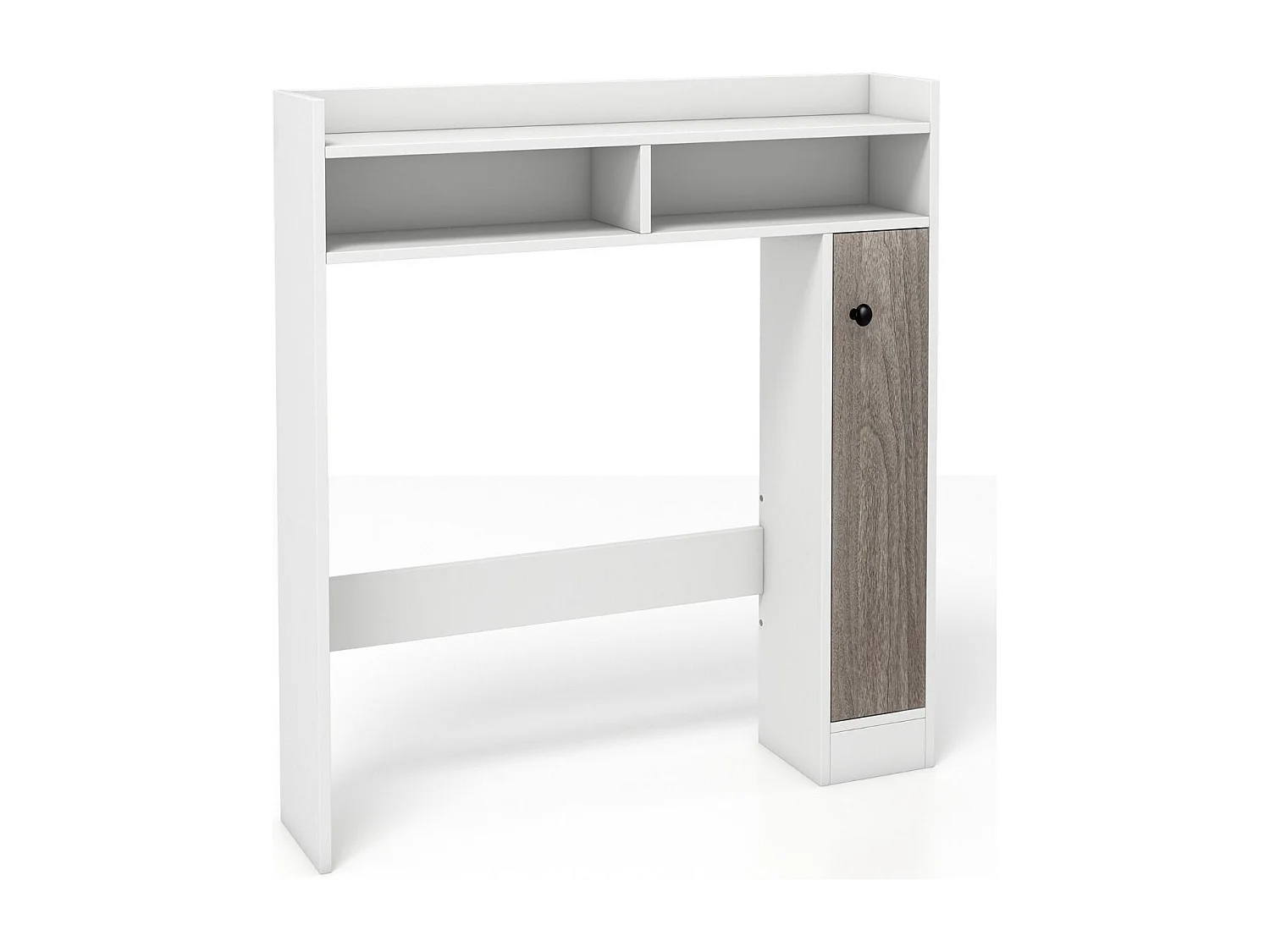 Toilettenschrank Bad Überbauschrank mit Verstellbaren Regalböden Weiß