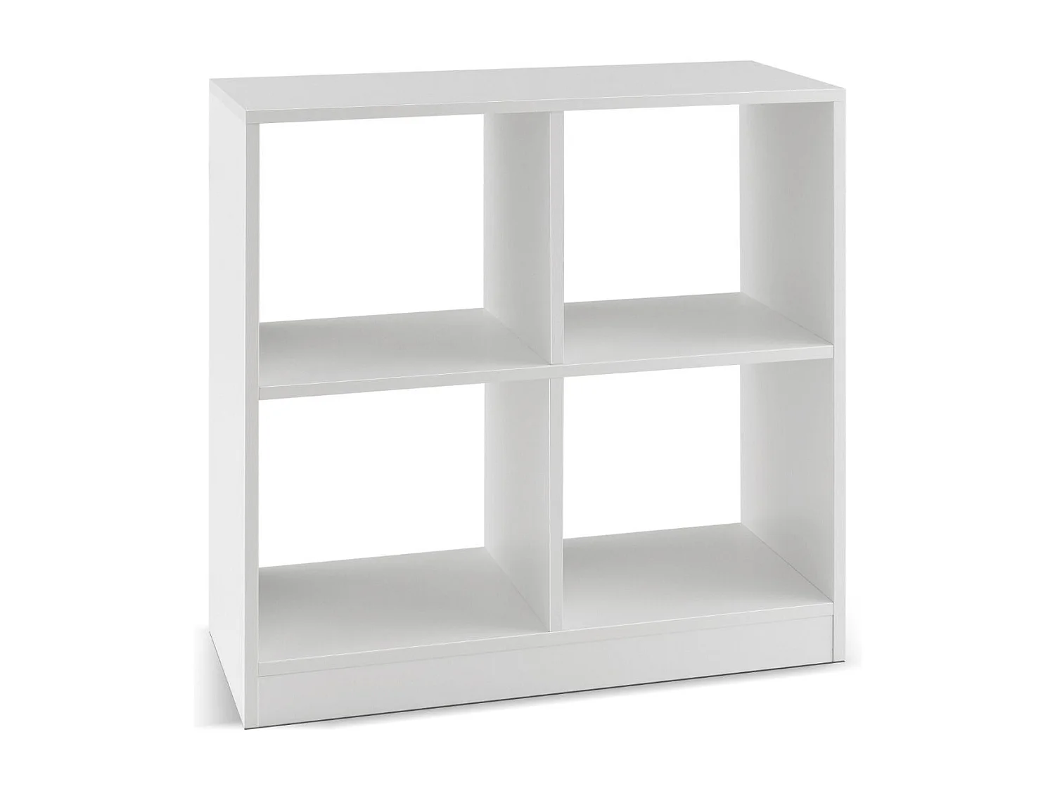 Bücherregal aus Holz mit 4 Fächern Würfelregal & Kippschutz 73 x 33 x 73 cm weiß