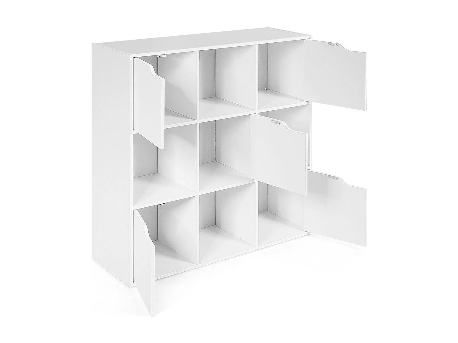 Bibliothèque de Rangement Cube de Rangement 5 avec Portes 90 x 29 x 90 cm Blanc