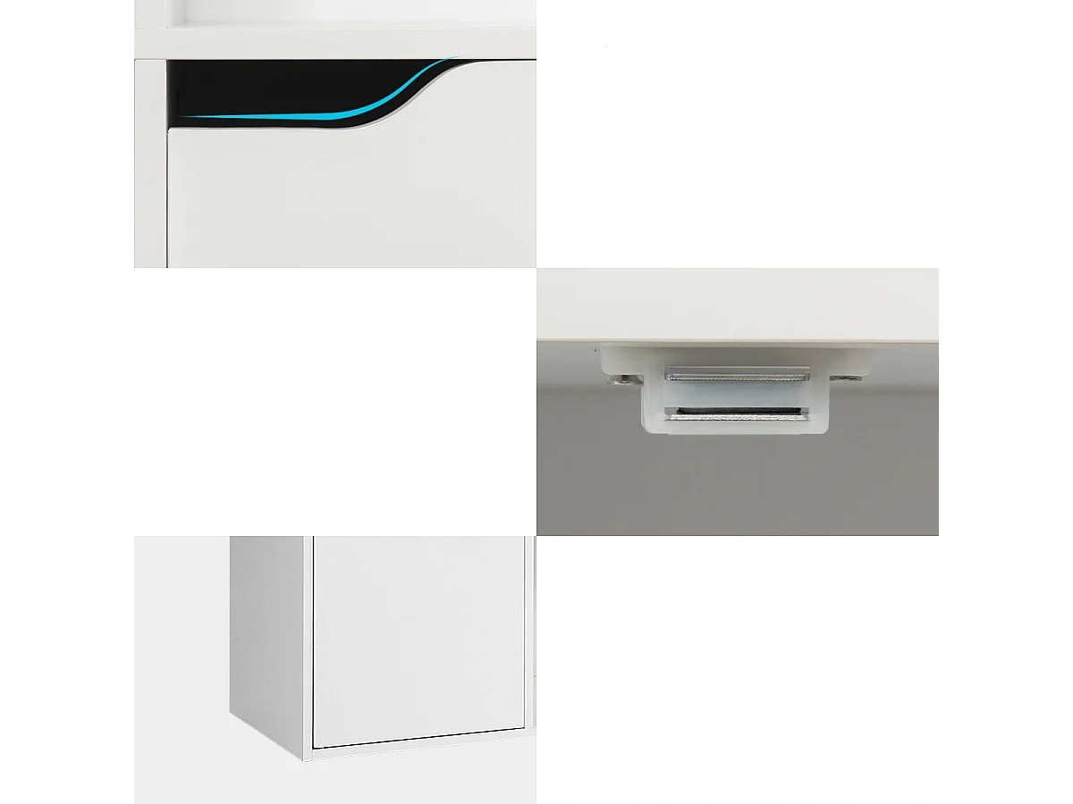 Bibliothèque de Rangement Cube de Rangement 5 avec Portes 90 x 29 x 90 cm Blanc