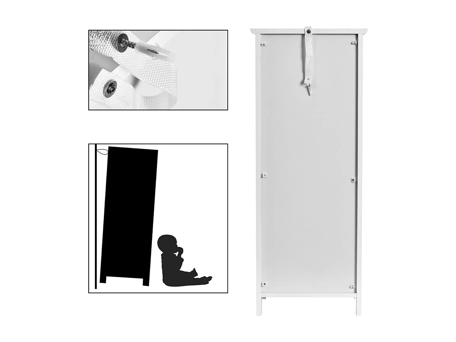 Badezimmer-Bodenschrank Freistehender Schrank mit Schublade Badschrank 35,6 x 30,5 x 88 cm Weiß