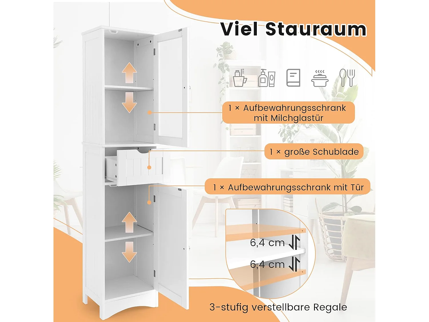 170cm Hochschrank Bad VH32891