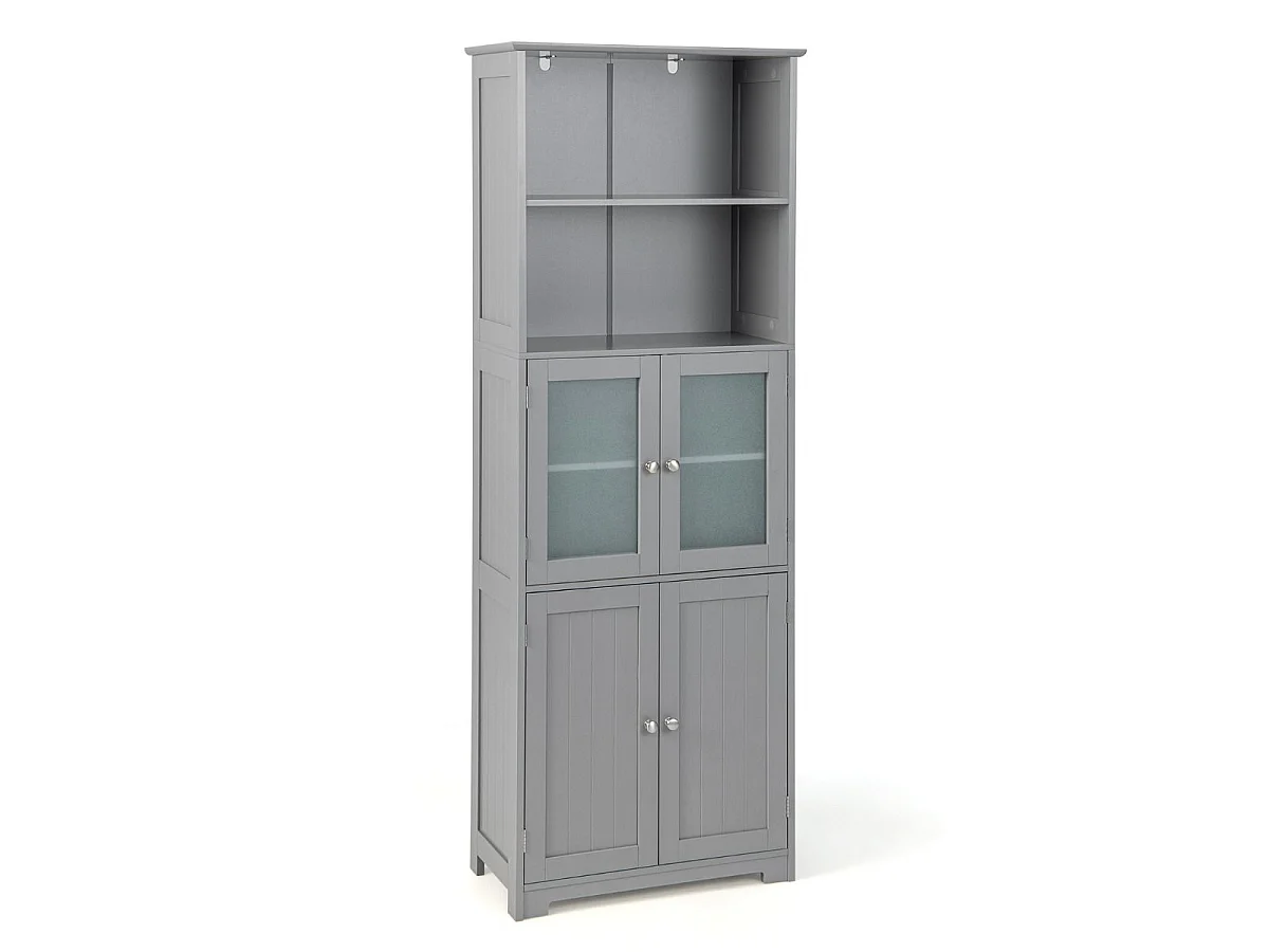 Schrank mit 2 offenen Einlegeböden, 60 x 30 x 163 cm