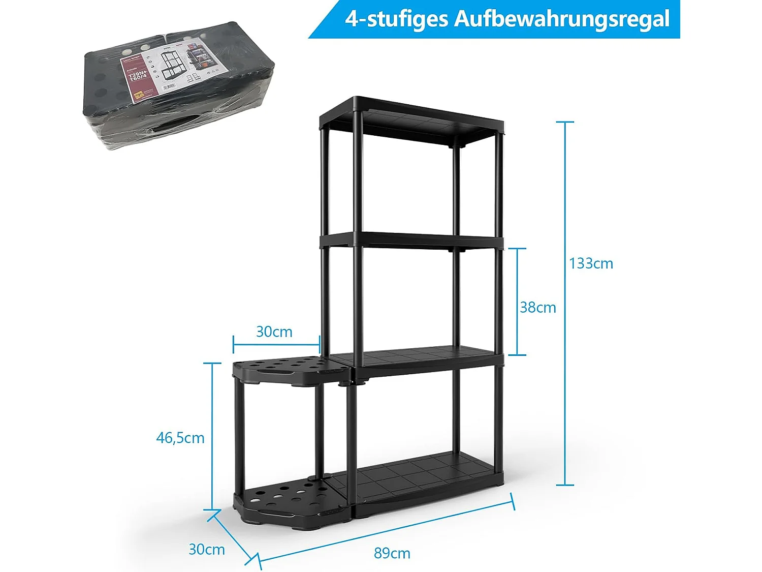 Lagerregal mit 4 Fachböden