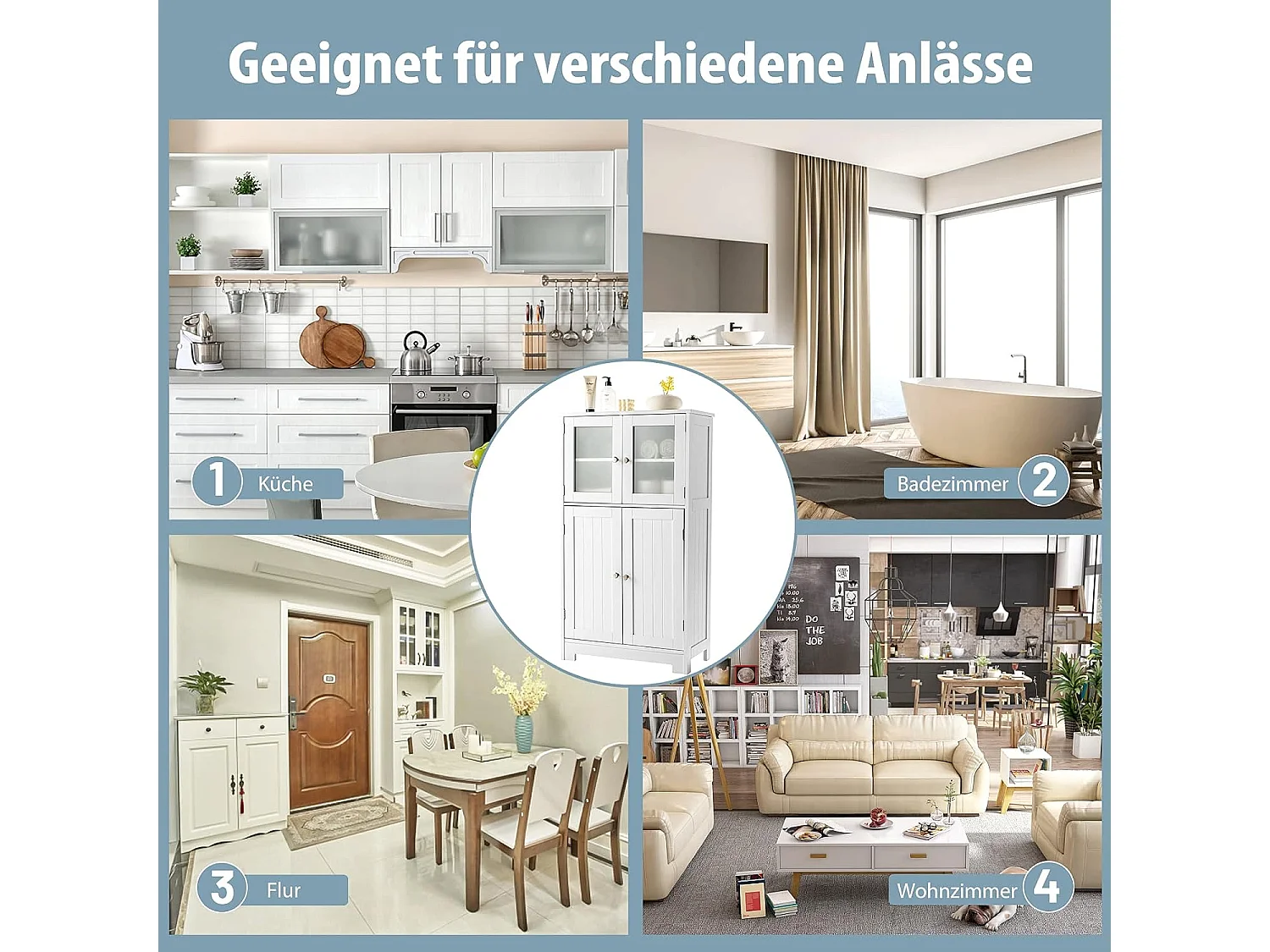 4-türiger Badezimmerschrank TI89530