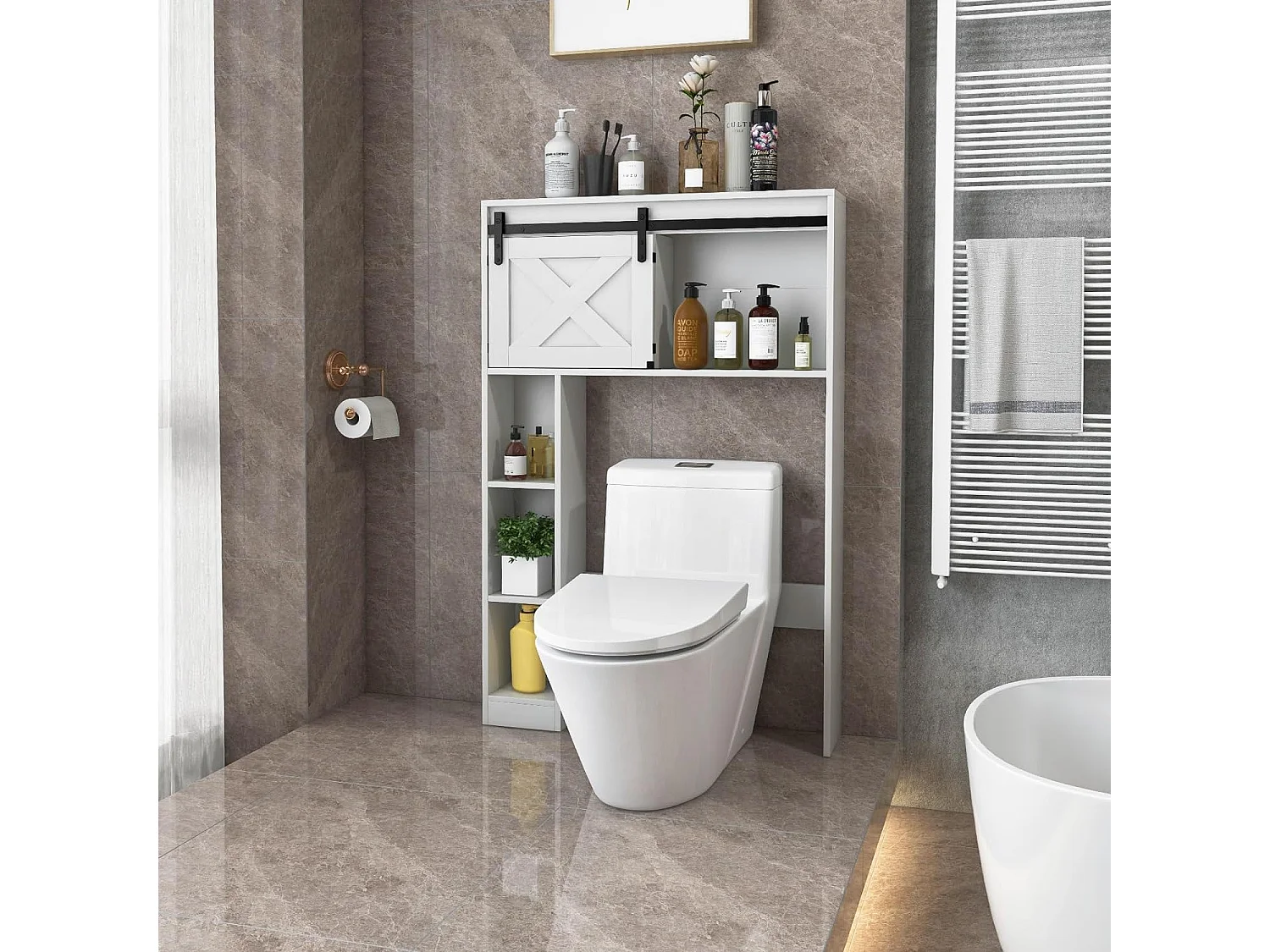 Toilettenschrank mit Schiebetür NM9047