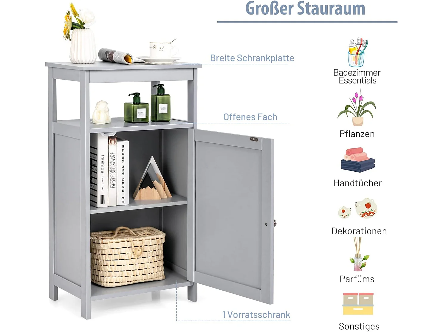 Badezimmerschrank Badschrank TI88227