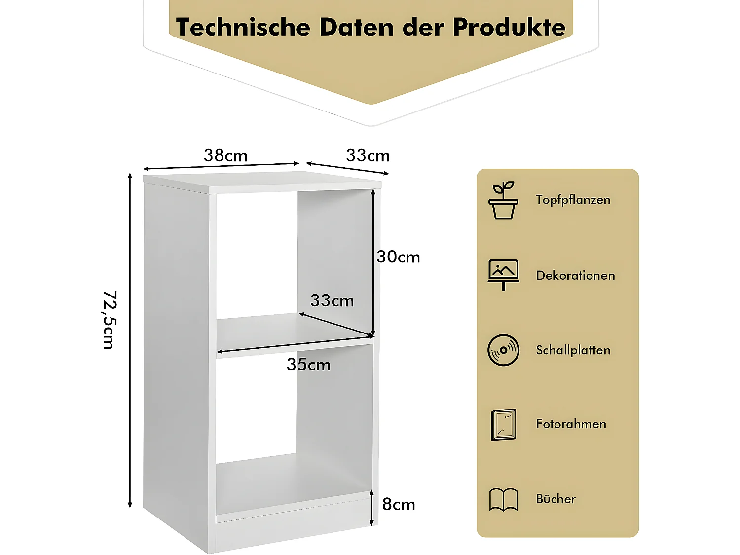 2er Set Bücherregal, Standregal