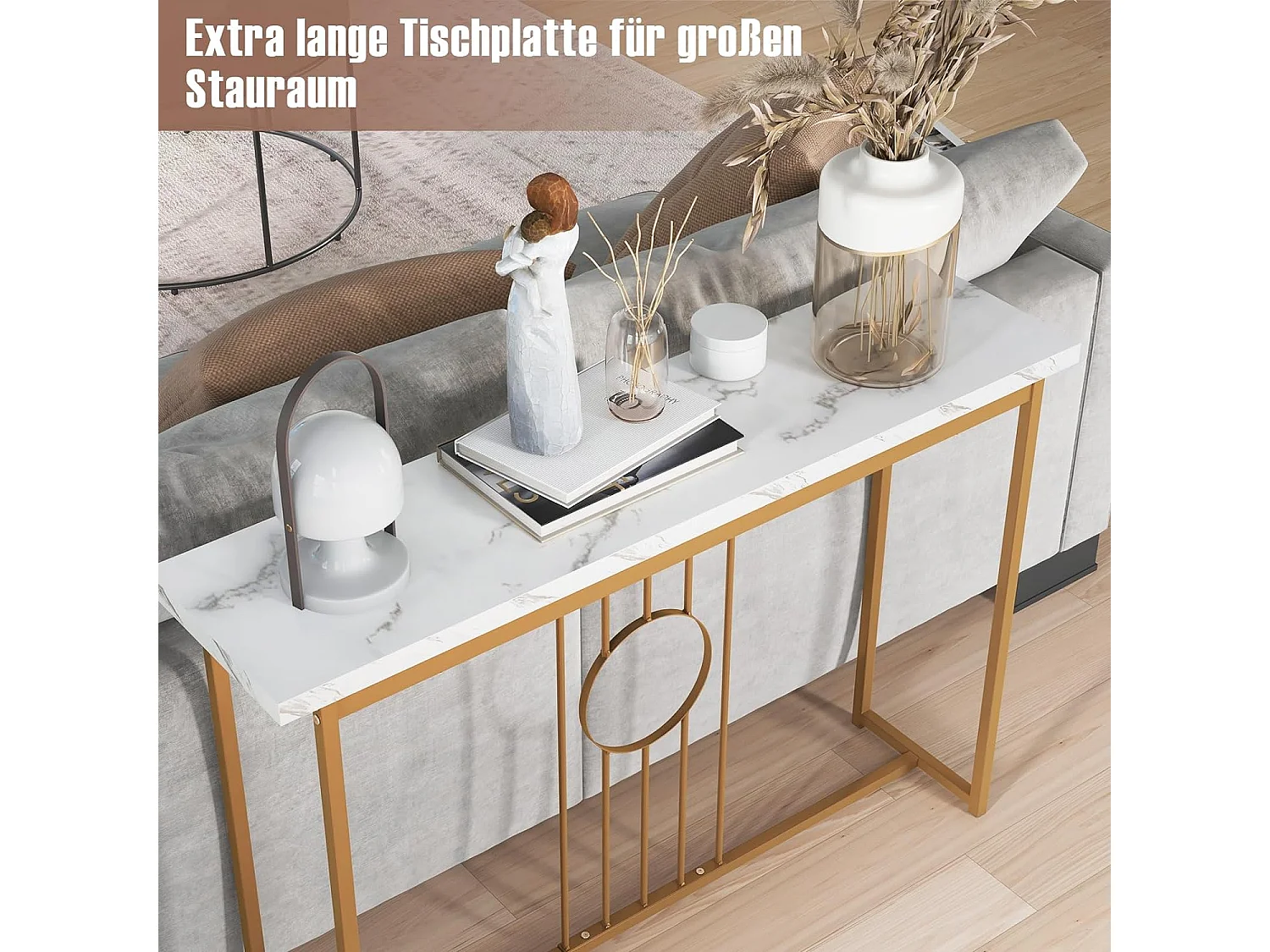 Beistelltisch mit Metallgestell