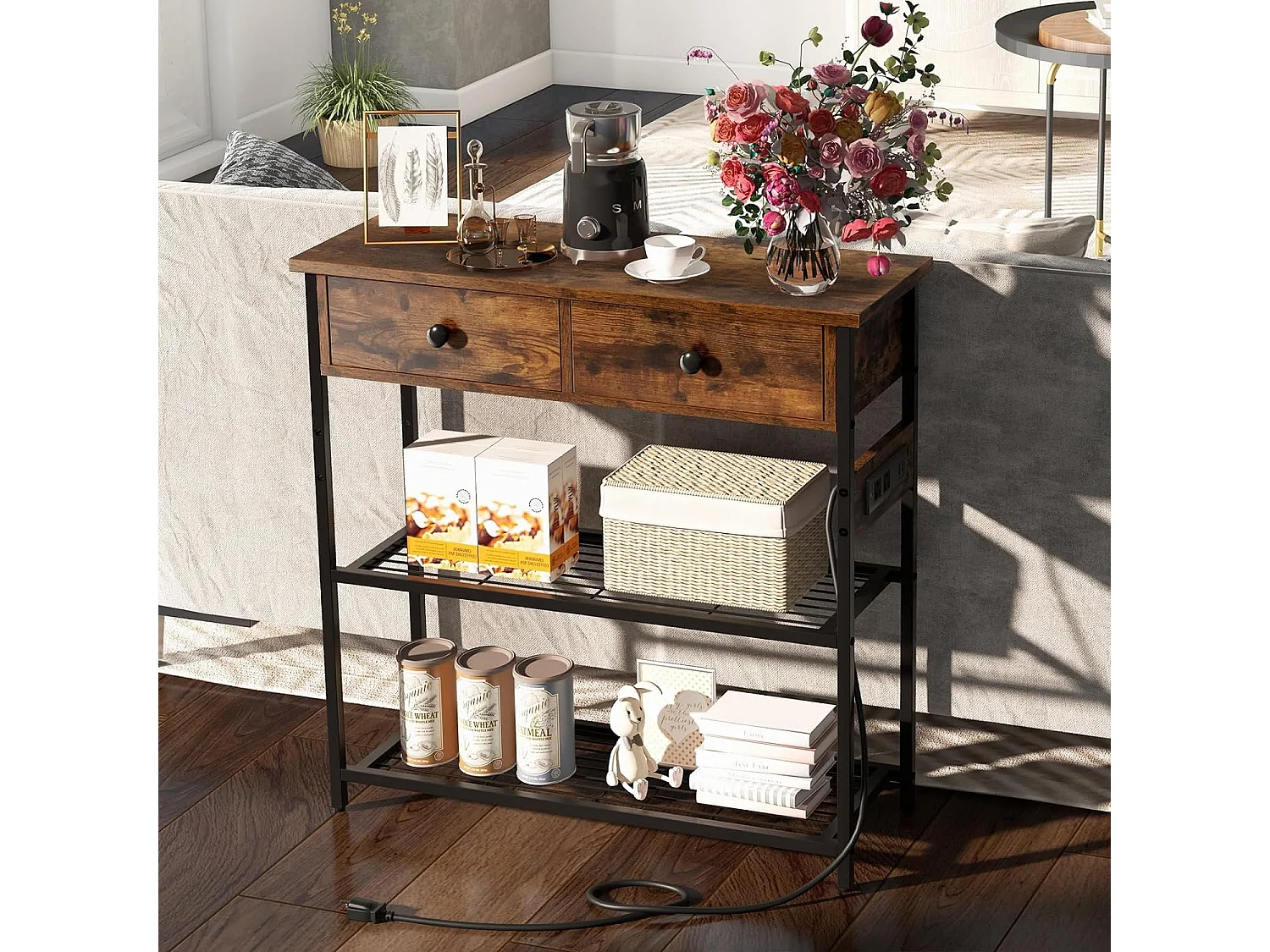 Konsolentisch mit Ladestation