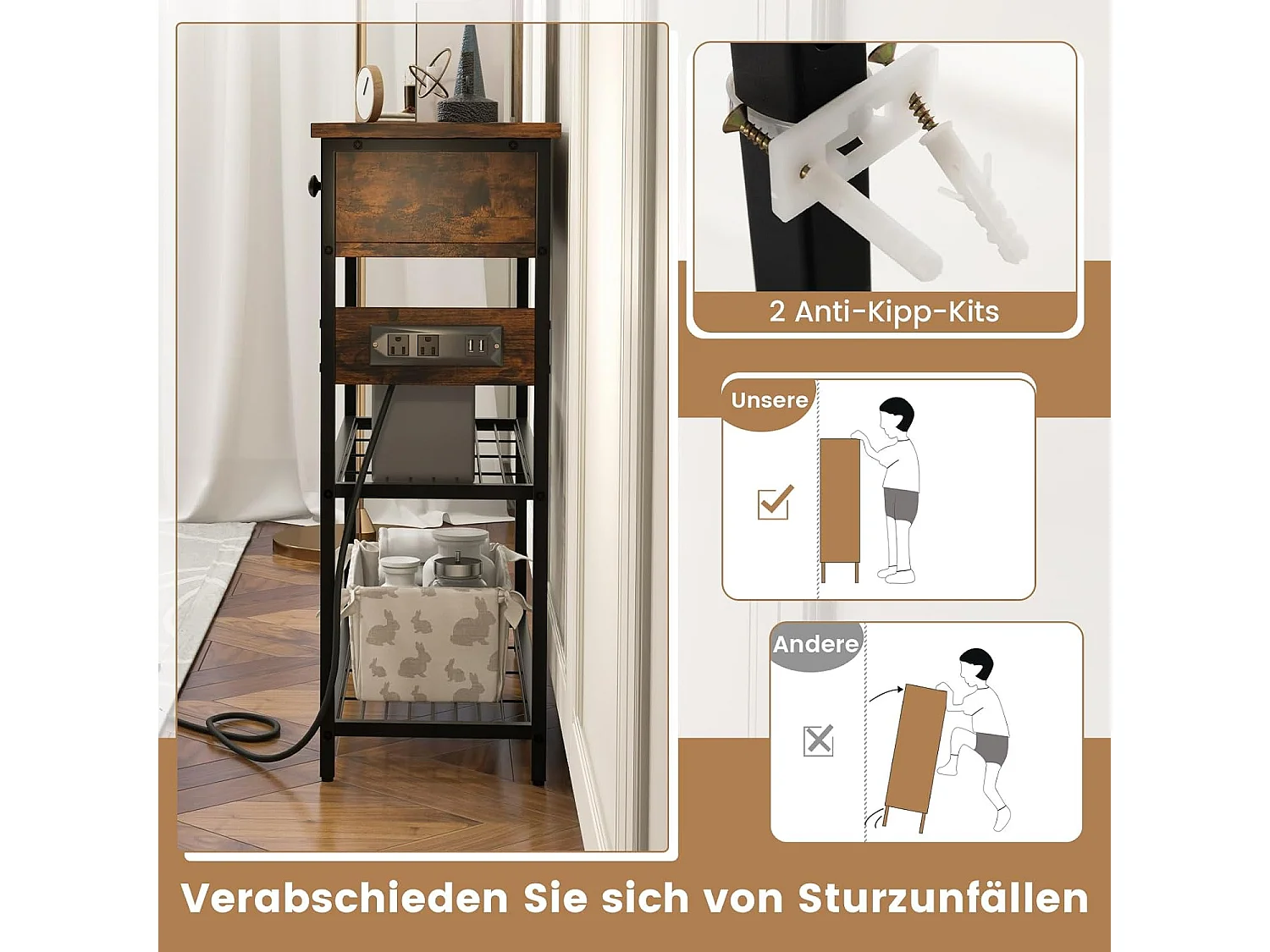 Konsolentisch mit Ladestation