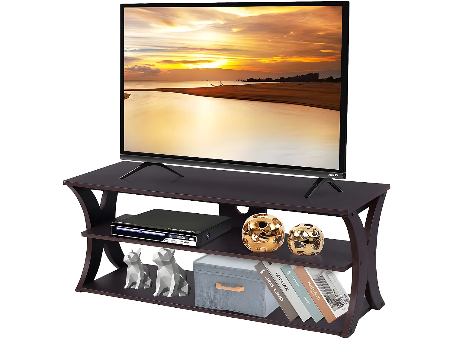 TV Schrank Retro Braun