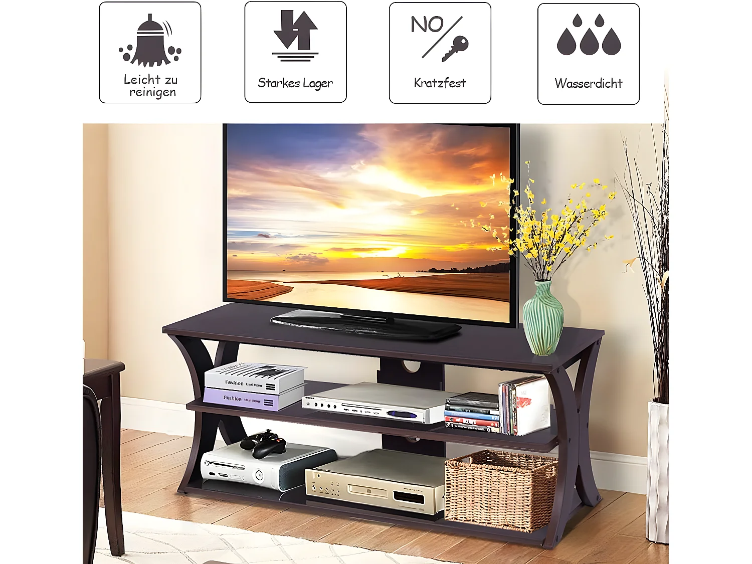 TV Schrank Retro Braun