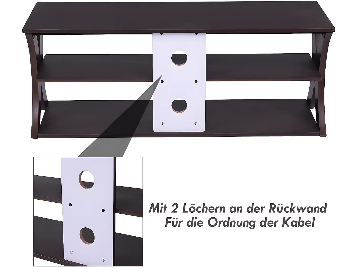 TV Schrank Retro Braun