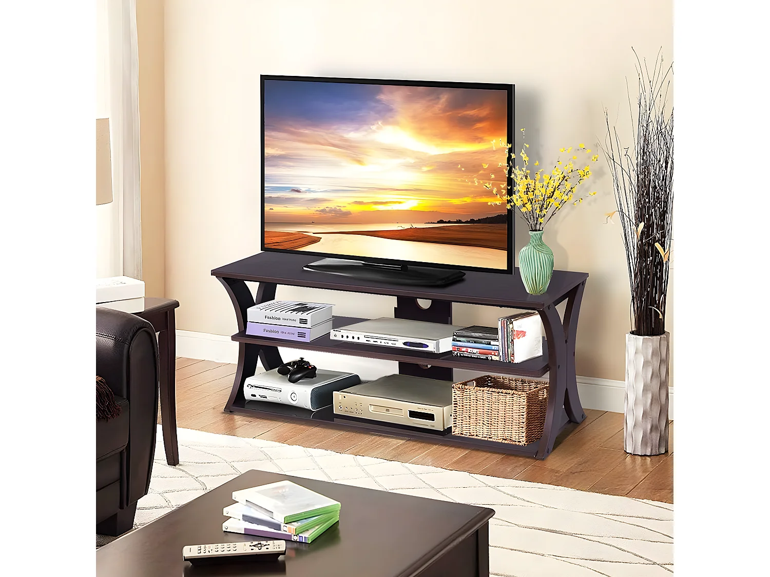 TV Schrank Retro Braun