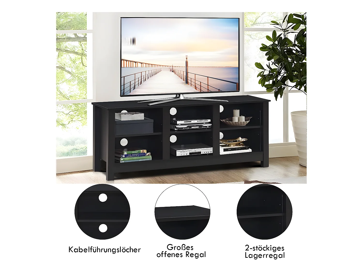 TV-Schrank mit Regale TI86286