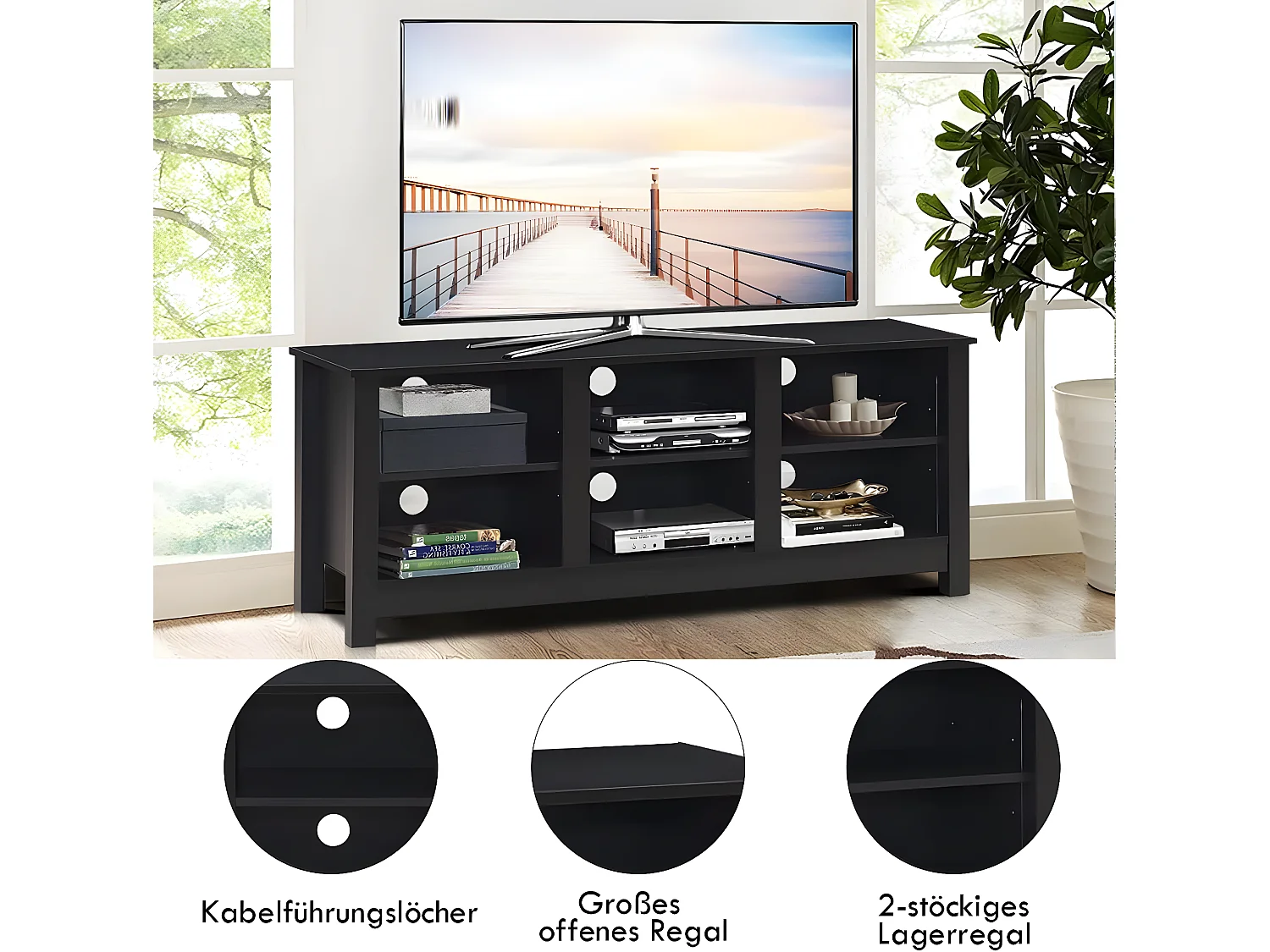 TV-Schrank mit Regale TI86286