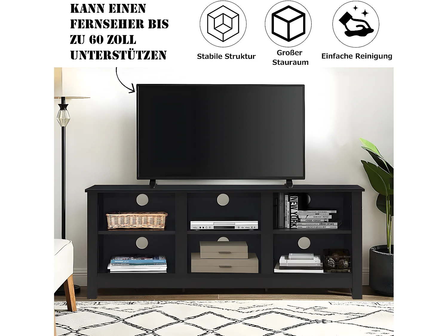 TV-Schrank mit Regale TI86286