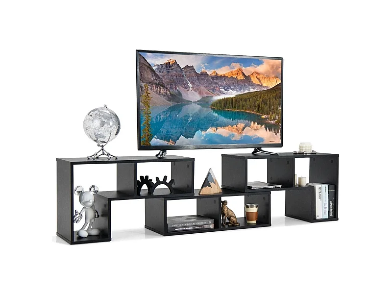 Fernsehschrank Holz 3-Teilig Frei Kombinierbar Fernsehtisch für TVs bis zu 65"