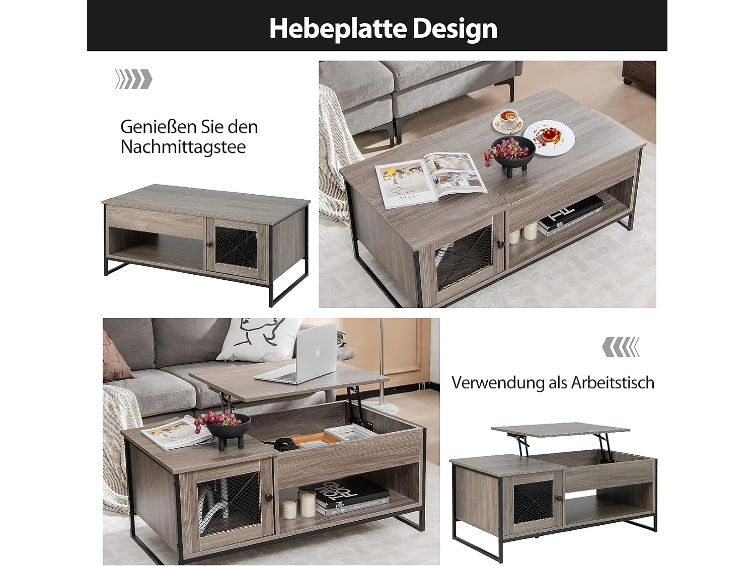 Couchtisch höhenverstellbar