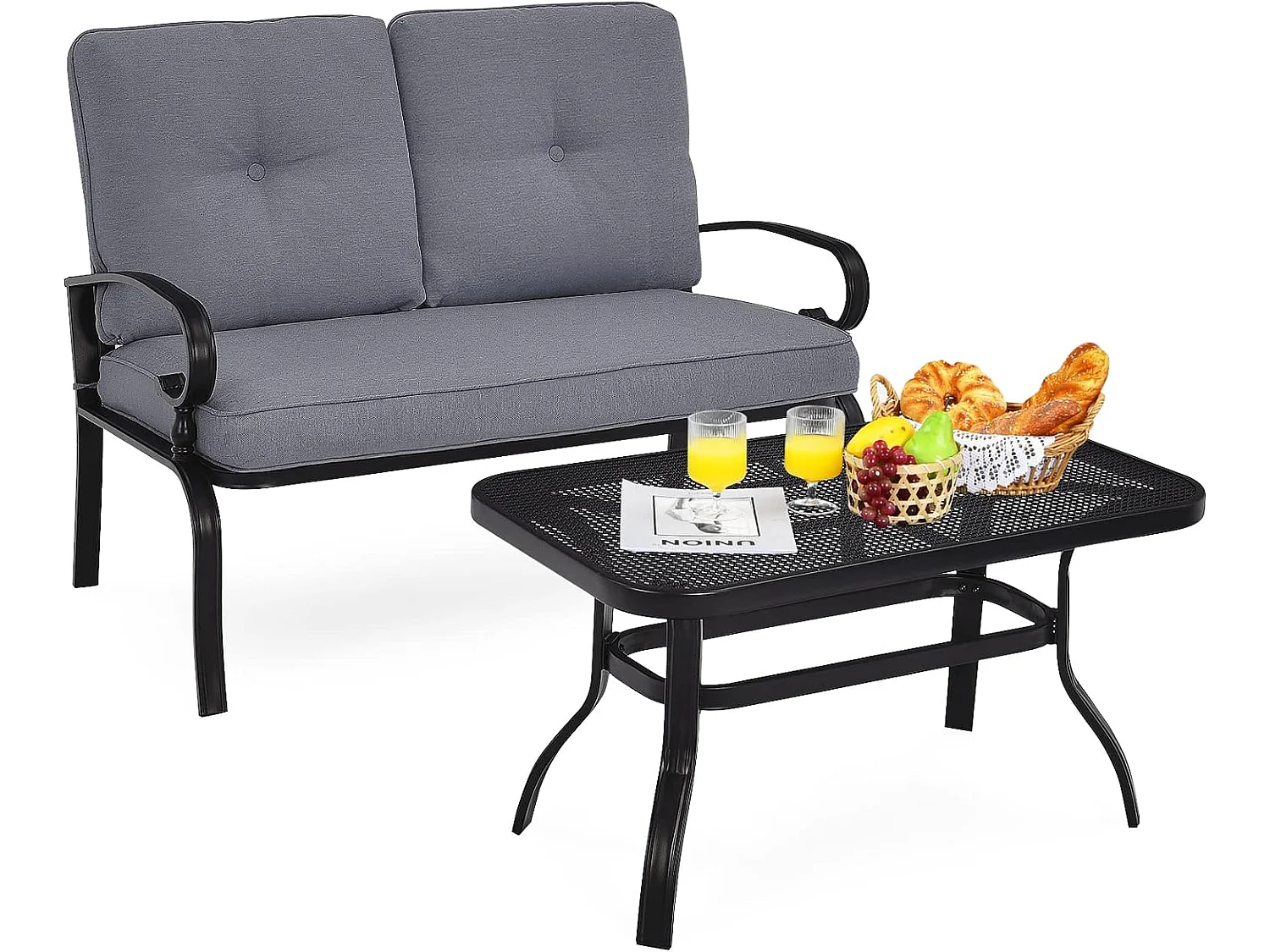 Balkonmöbel-Set mit Kissen