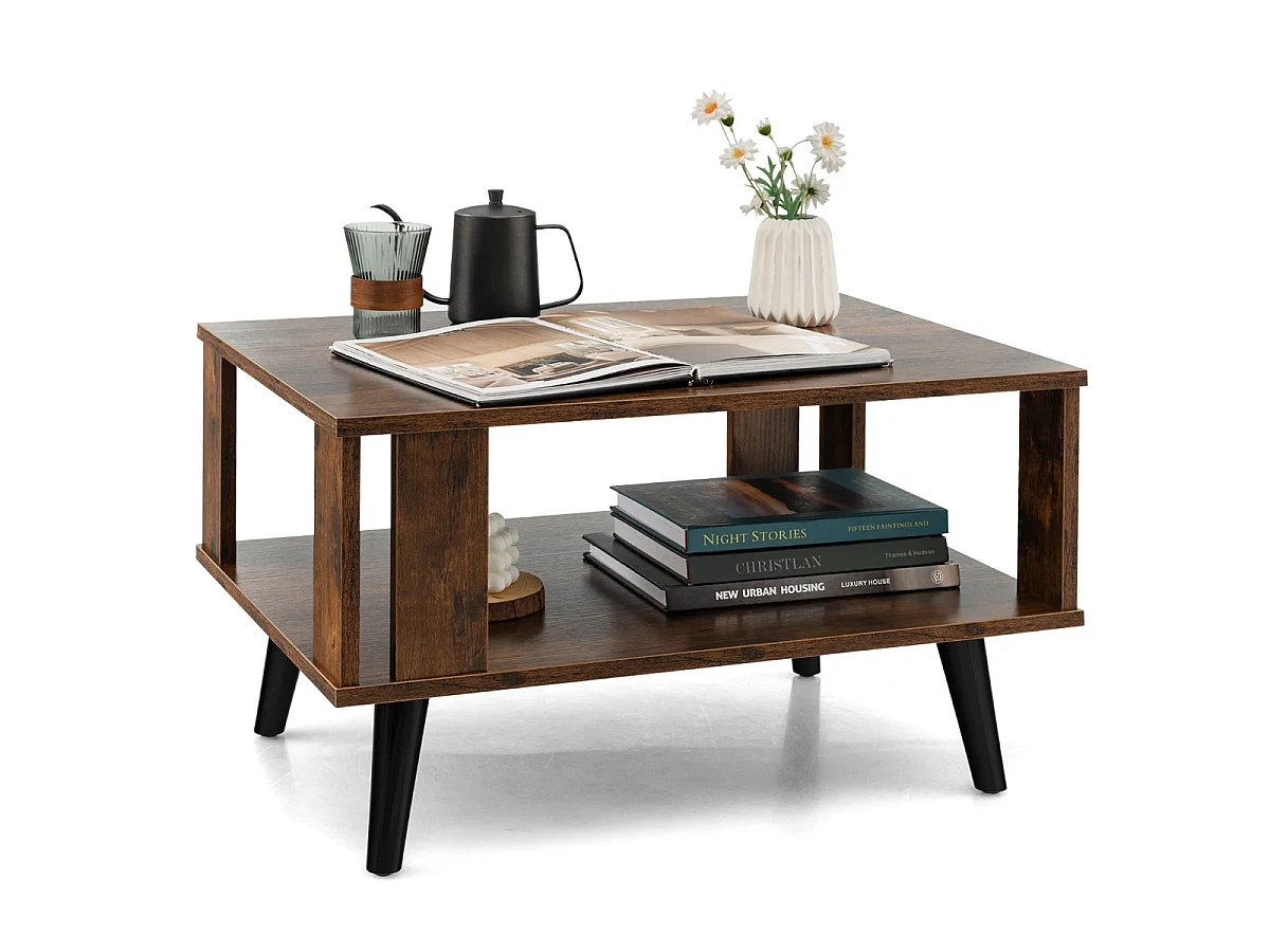 Table basse avec étagère Table basse rustique