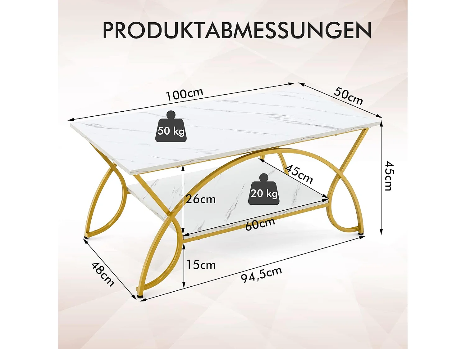 Couchtisch mit Stauraum TI82389