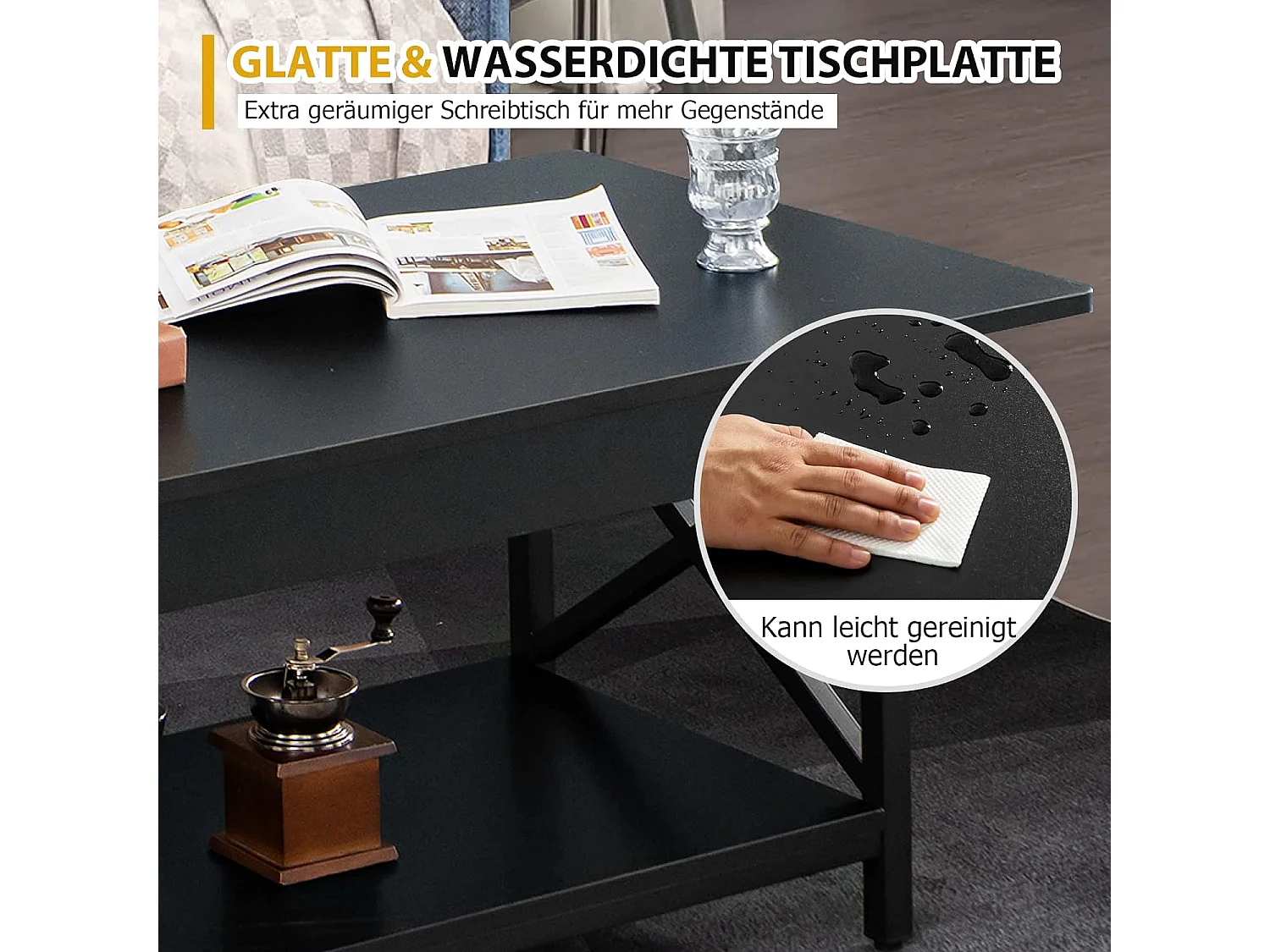 Couchtisch, Kaffeetisch mit Ablage VH32854