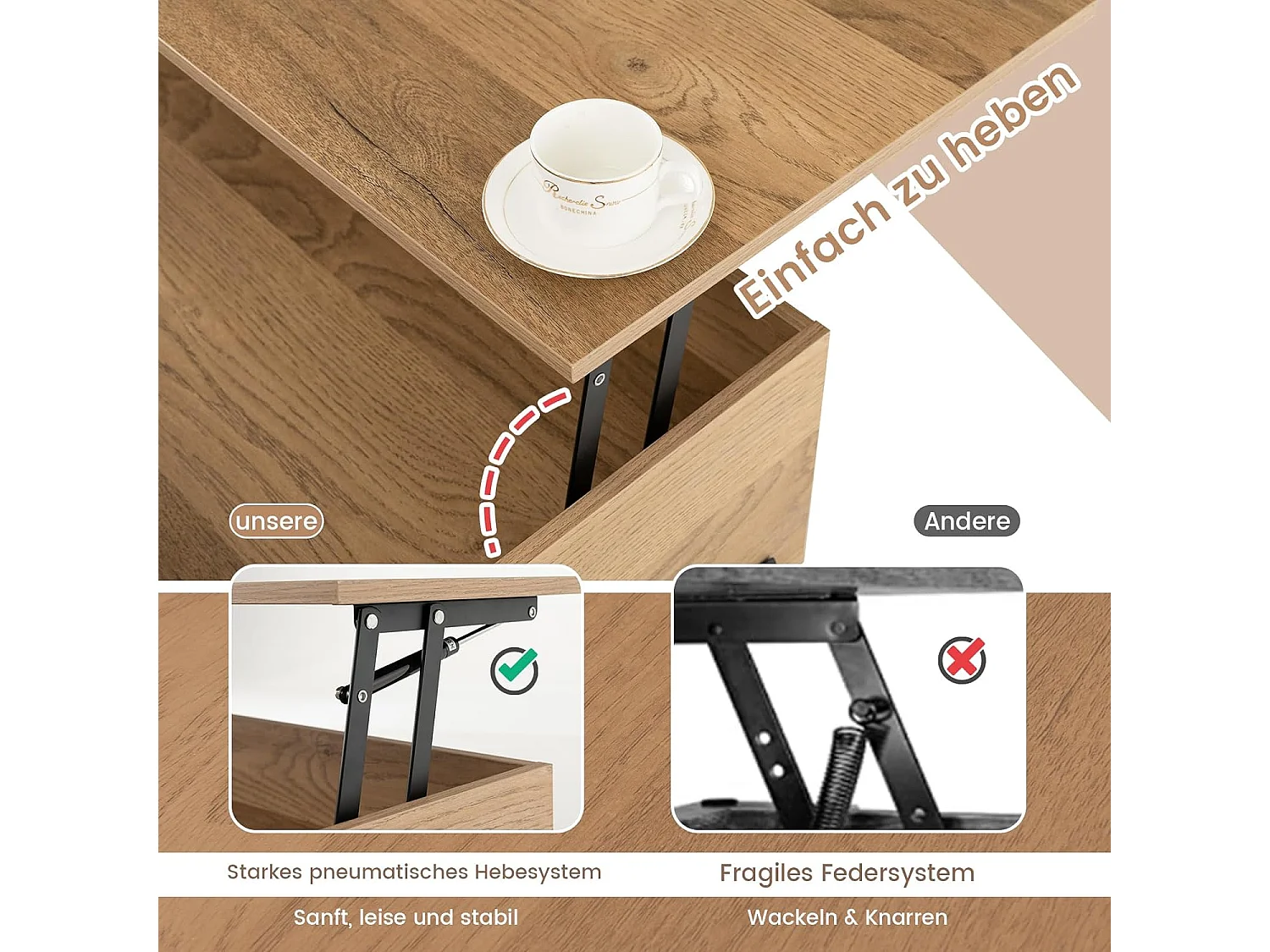 Couchtisch Höhenverstellbar