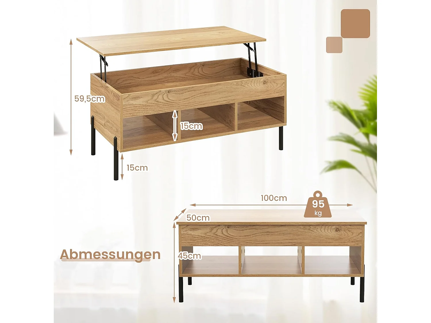 Couchtisch Höhenverstellbar