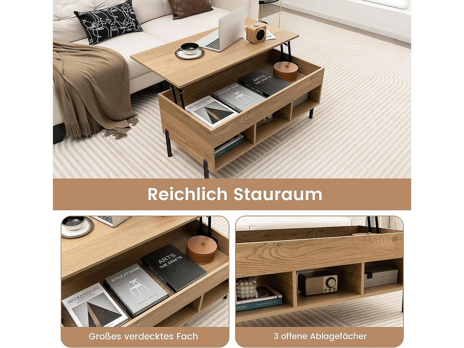 Couchtisch Höhenverstellbar