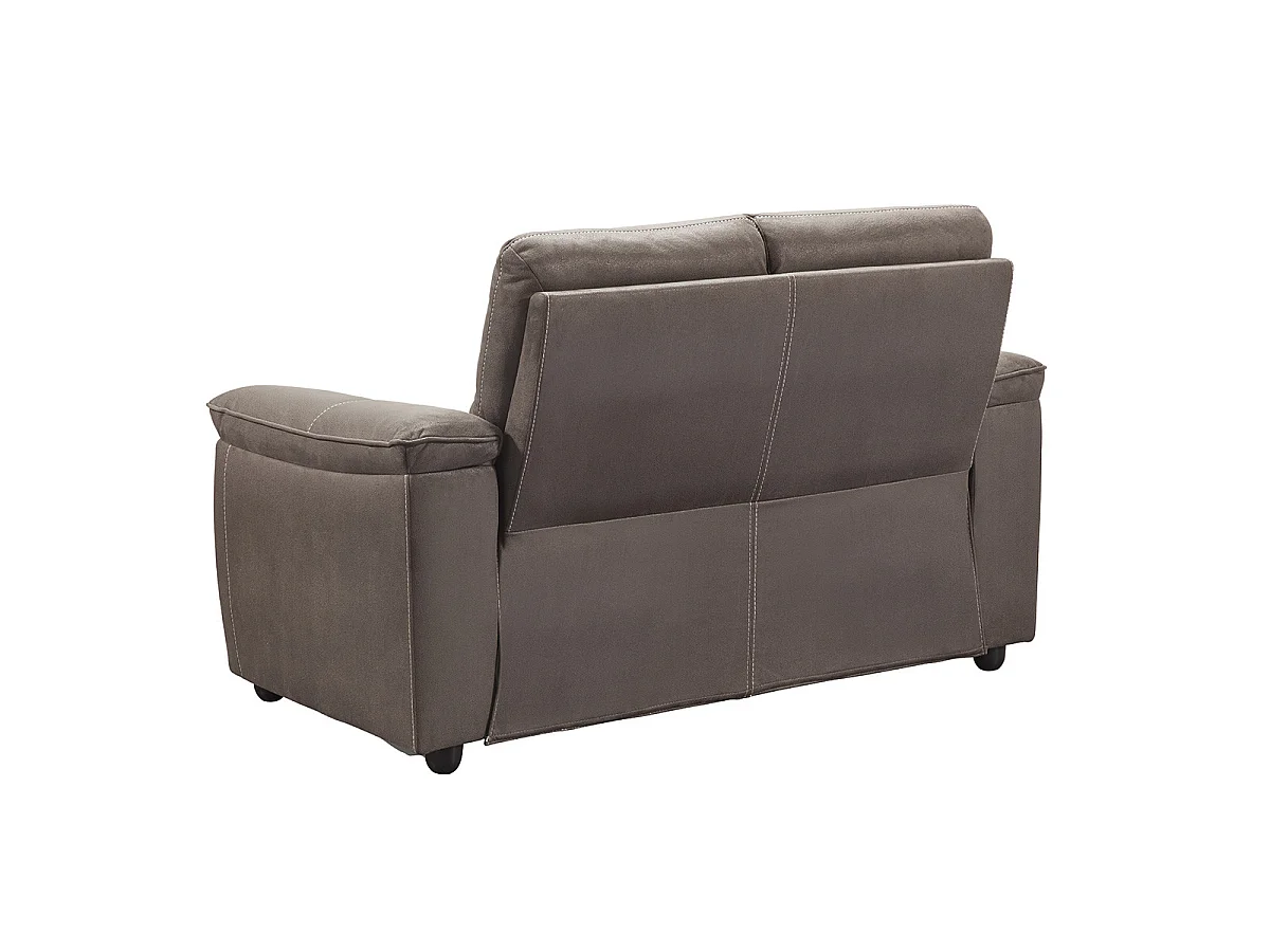 Canapé 2 places en microfibre gris ALMEIRIM