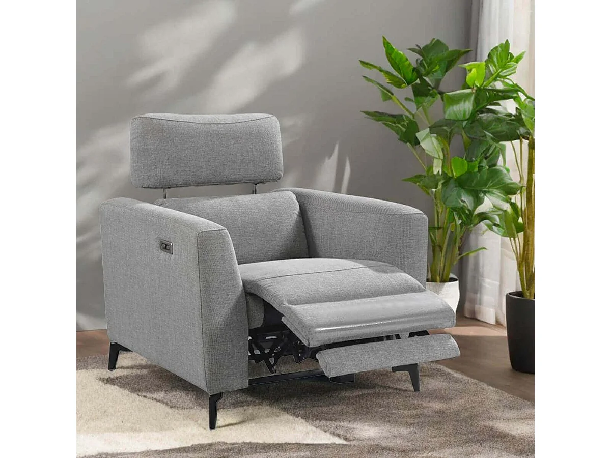 MUMBAI - Fauteuil Relax Electrique Gris Foncé